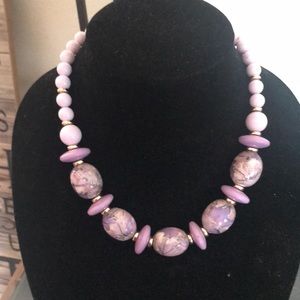 18” light purplish mauve necklace (Sku167)